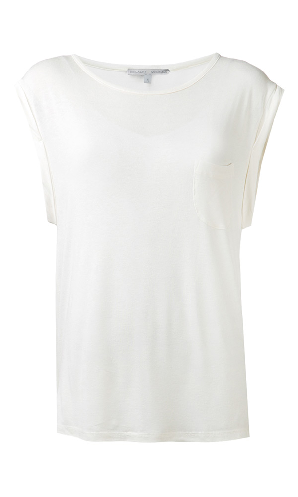 BECKLEY BY MELISSA White Muscle Tee